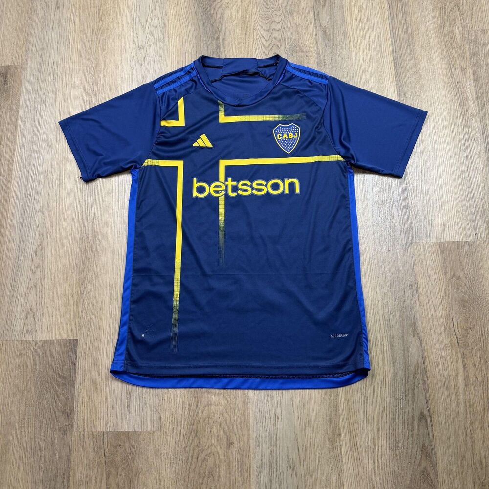 Boca Juniors Jersey Mens Large Blue Soccer Football Adidas Betsson AEROREADY 17
